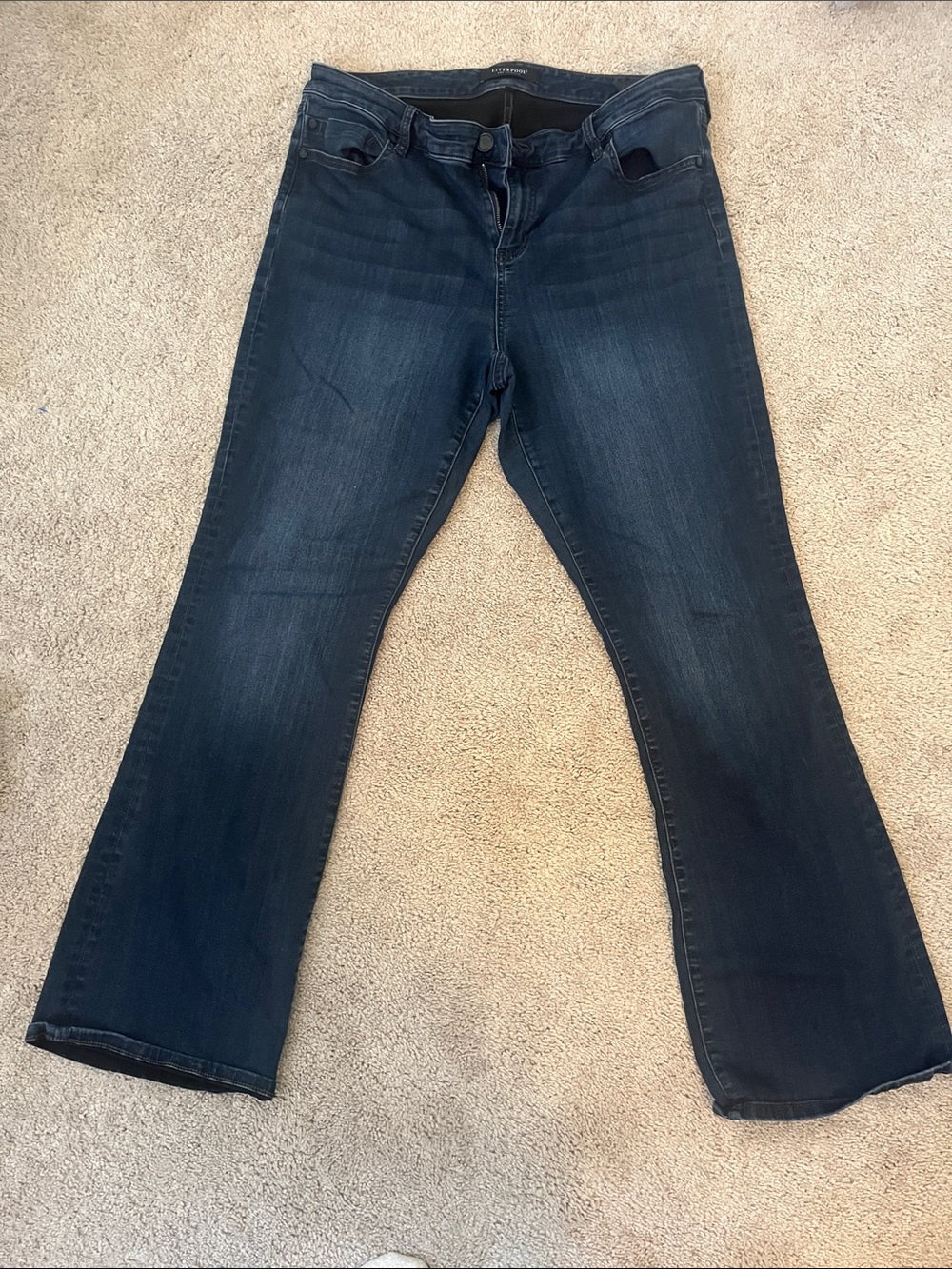 Liverpool Dark Blue Flare Jeans
